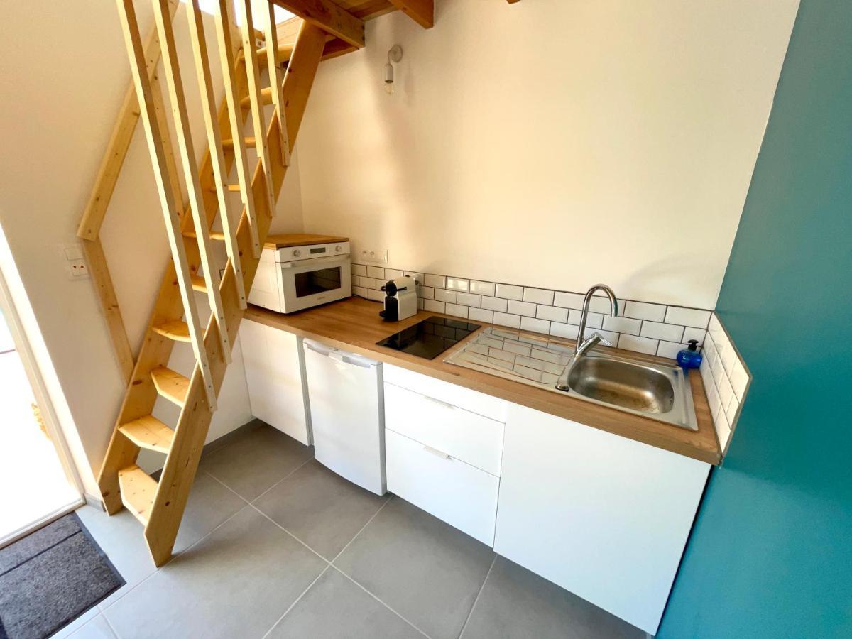 Annexe Des Pins - Studio Gite Avec Piscine & Climatisation Villeneuve-lès-Béziers Esterno foto